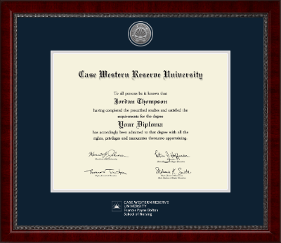 Case Western Reserve University diploma frame - Silver Engraved Medallion Diploma Frame in Sutton