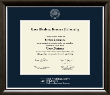 Case Western Reserve University diploma frame - Silver Embossed Diploma Frame in Devonshire