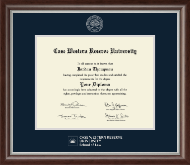 Case Western Reserve University diploma frame - Silver Embossed Diploma Frame in Devonshire