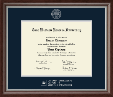 Case Western Reserve University diploma frame - Silver Embossed Diploma Frame in Devonshire