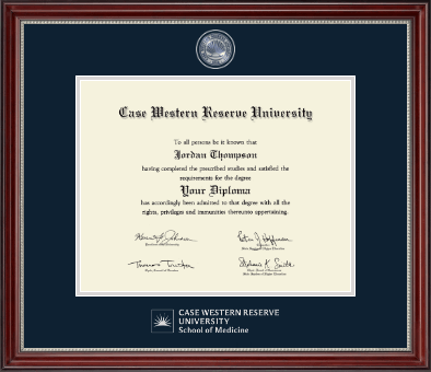 Case Western Reserve University diploma frame - Masterpiece Medallion Diploma Frame in Kensington Silver