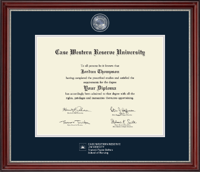 Case Western Reserve University diploma frame - Masterpiece Medallion Diploma Frame in Kensington Silver
