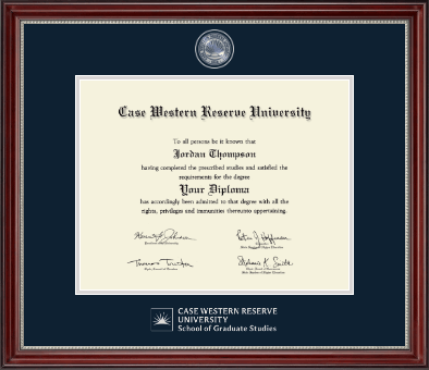 Case Western Reserve University diploma frame - Masterpiece Medallion Diploma Frame in Kensington Silver