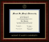 Mount St. Mary's University diploma frame - Gold Embossed Diploma Frame in Murano