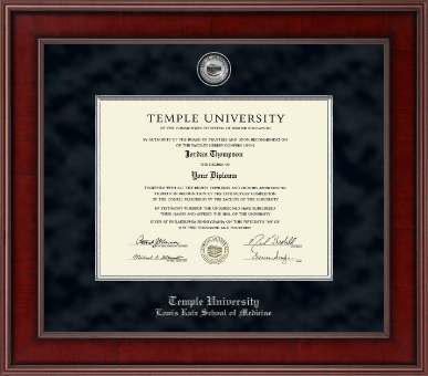 Temple University diploma frame - Presidential Masterpiece Diploma Frame in Jefferson