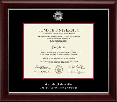 Temple University diploma frame - Masterpiece Medallion Diploma Frame in Gallery Silver