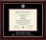 Temple University diploma frame - Masterpiece Medallion Diploma Frame in Gallery Silver