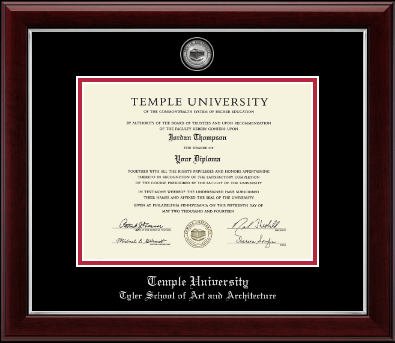 Temple University diploma frame - Masterpiece Medallion Diploma Frame in Gallery Silver