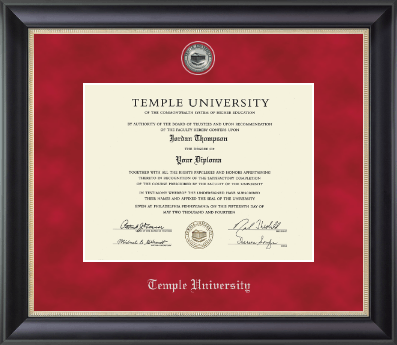 Temple University diploma frame - Regal Diploma Frame in Noir