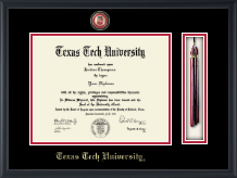 Texas Tech University diploma frame - Tassel & Cord Masterpiece Diploma Frame in Obsidian