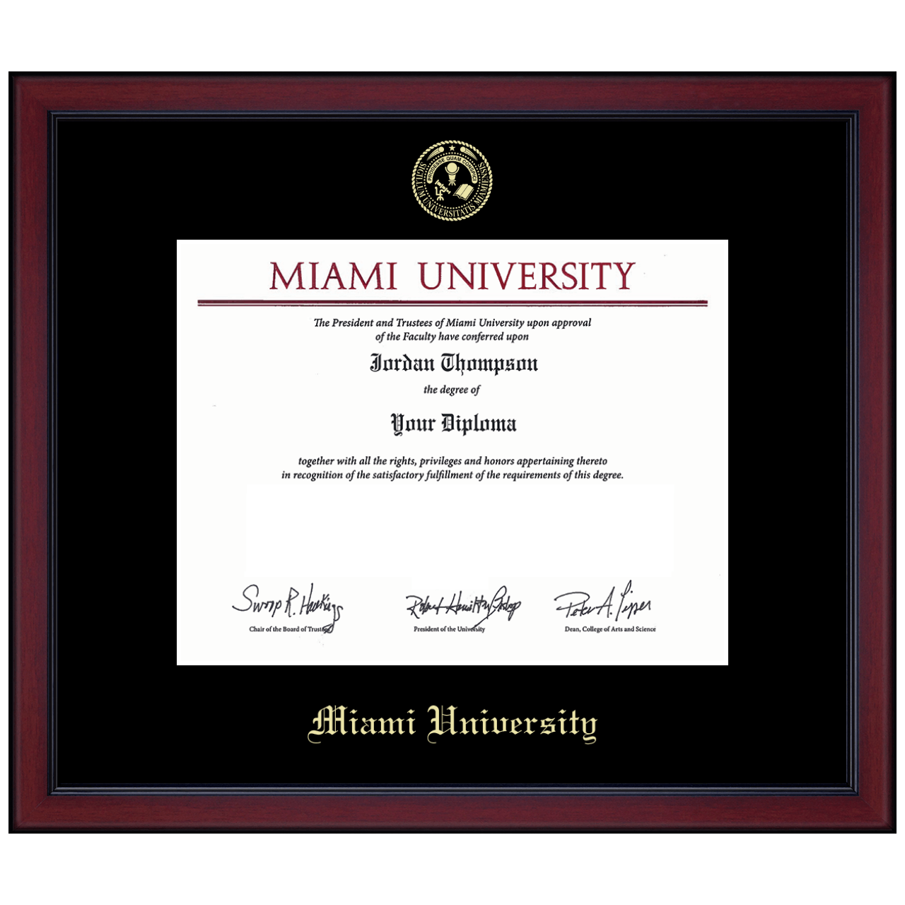 Gold Embossed Achievement Edition Diploma Frame in Academy Miami