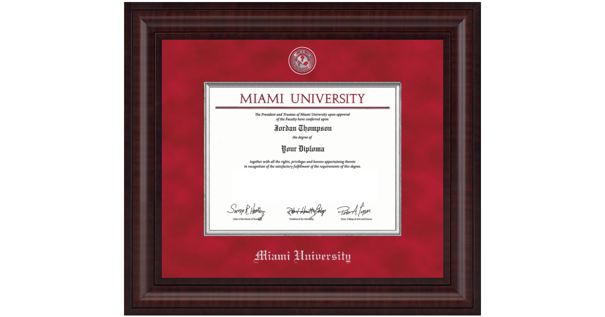 Presidential Pewter Masterpiece Diploma Frame in Premier Miami