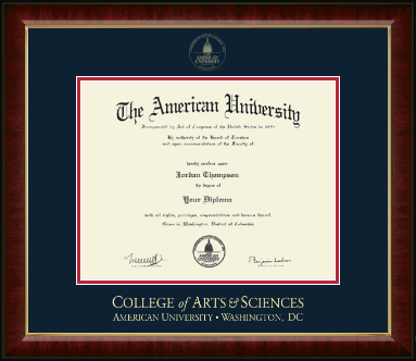 American University diploma frame - Gold Embossed Diploma Frame in Murano