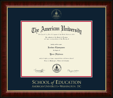 American University diploma frame - Gold Embossed Diploma Frame in Murano