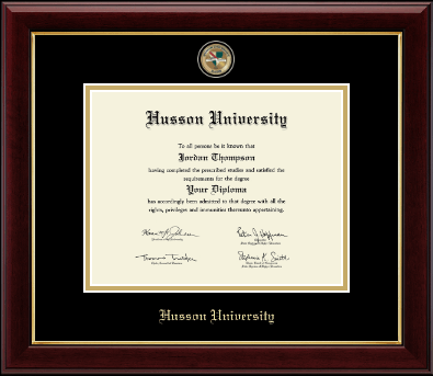 Husson University diploma frame - Masterpiece Medallion Diploma Frame in Gallery