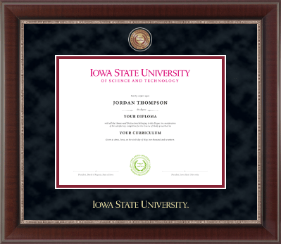 Iowa State University diploma frame - Masterpiece Medallion Diploma Frame in Chateau