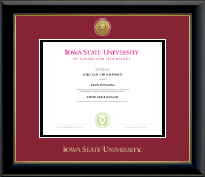 Iowa State University diploma frame - Gold Engraved Medallion Diploma Frame in Onyx Gold
