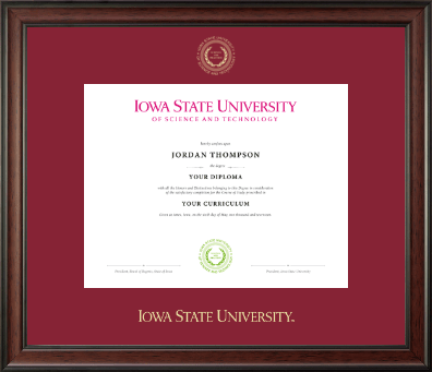 Iowa State University diploma frame - Gold Embossed Diploma Frame in Studio