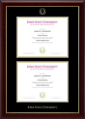 Iowa State University diploma frame - Double Diploma Frame in Gallery