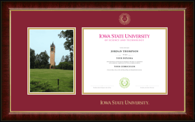 Iowa State University diploma frame - Campus Scene Diploma Frame in Murano