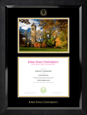 Iowa State University diploma frame - Campus Scene Diploma Frame in Eclipse