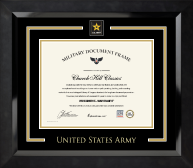 United States Army certificate frame - Spirit Medallion Certificate Frame in Eclipse
