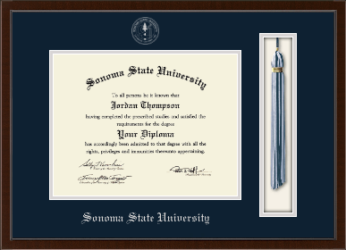 Sonoma State University diploma frame - Tassel & Cord Diploma Frame in Delta