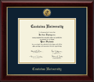 Canisius University diploma frame - Gold Engraved Medallion Diploma Frame in Gallery