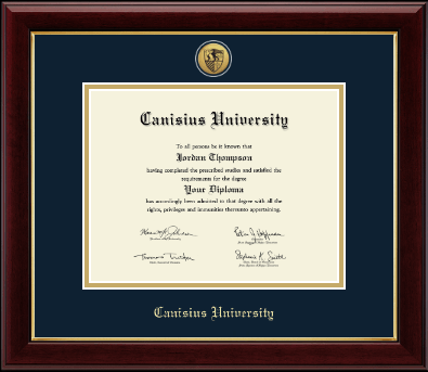 Canisius University diploma frame - Gold Engraved Medallion Diploma Frame in Gallery