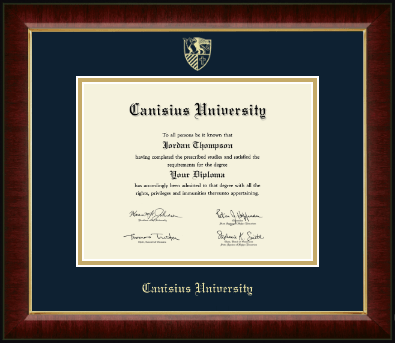 Canisius University diploma frame - Gold Embossed Diploma Frame in Murano