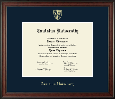 Canisius University diploma frame - Gold Embossed Diploma Frame in Studio