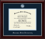 Sonoma State University diploma frame - Masterpiece Medallion Diploma Frame in Gallery Silver
