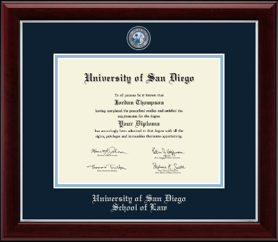 University of San Diego diploma frame - Masterpiece Medallion Diploma Frame in Gallery Silver