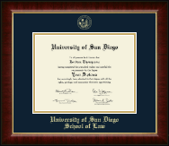 University of San Diego diploma frame - Gold Embossed Diploma Frame in Murano