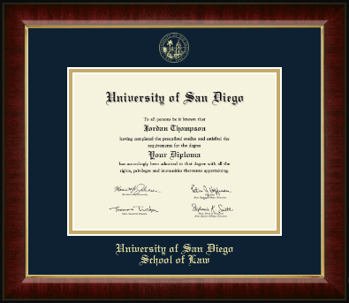 University of San Diego diploma frame - Gold Embossed Diploma Frame in Murano