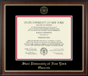 State University of New York - Oneonta diploma frame - Gold Embossed Diploma Frame in Studio Gold