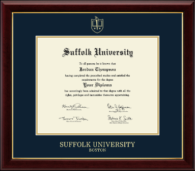 Suffolk University diploma frame - Gold Embossed Diploma Frame in Gallery