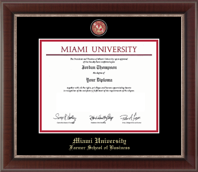 Miami University diploma frame - Masterpiece Medallion Diploma Frame in Chateau