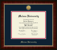Malone University diploma frame - Gold Engraved Medallion Diploma Frame in Murano