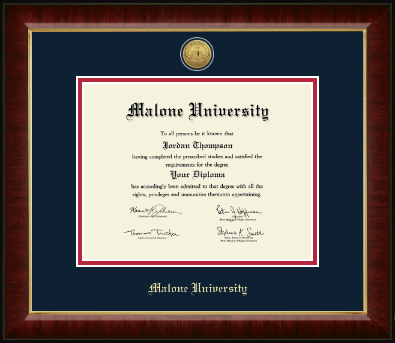 Malone University diploma frame - Gold Engraved Medallion Diploma Frame in Murano