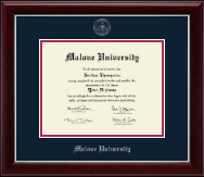 Malone University diploma frame - Silver Embossed Diploma Frame in Gallery Silver