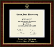 Texas State University diploma frame - Gold Embossed Diploma Frame in Murano