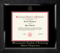 Massachusetts Institute of Technology diploma frame - Gold Embossed Diploma Frame in Eclipse