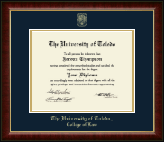 The University of Toledo diploma frame - Gold Embossed Diploma Frame in Murano