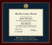 The University of Toledo diploma frame - Gold Engraved Medallion Diploma Frame in Sutton