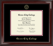 Grove City College diploma frame - Gold Embossed Diploma Frame in Encore
