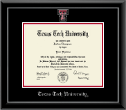 Texas Tech University diploma frame - Spirit Medallion Diploma Frame in Onyx Silver