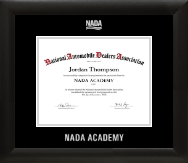 National Automobile Dealers Association certificate frame - Silver Embossed NADA Certificate Frame in Tacoma