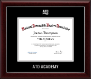 National Automobile Dealers Association certificate frame - Silver Embossed ATD Certificate Frame in Gallery Silver