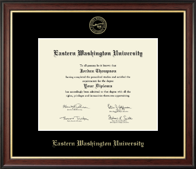 Eastern Washington University diploma frame - Gold Embossed Diploma Frame in Studio Gold
